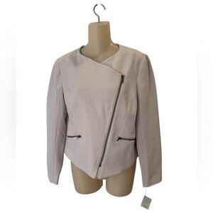 Halogen Light Pink Asymmetrical Zip Moto Jacket‎ NWT.